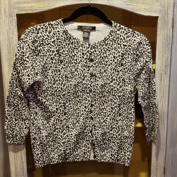 Silk by August Silk M Leopard  Sweater B75 - Picture 1 of 6